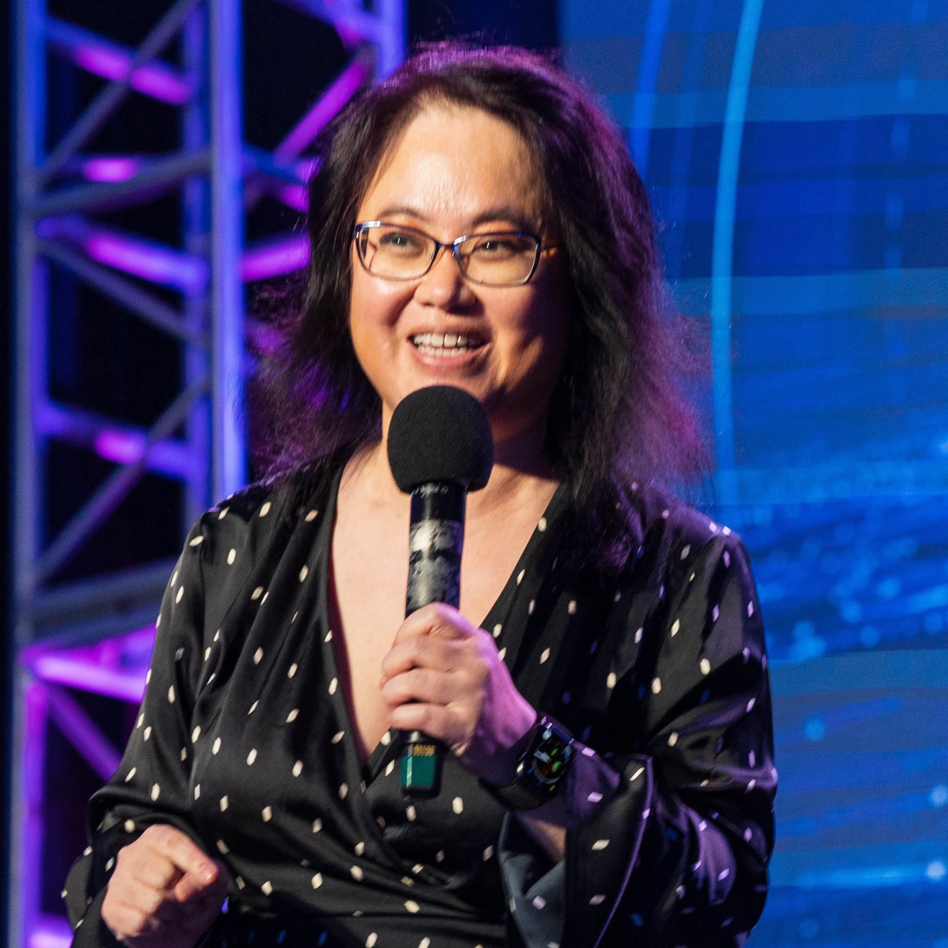 Liana Ling speaking on stage