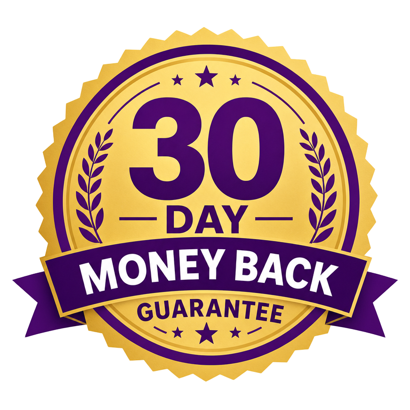 30 day money back guarantee